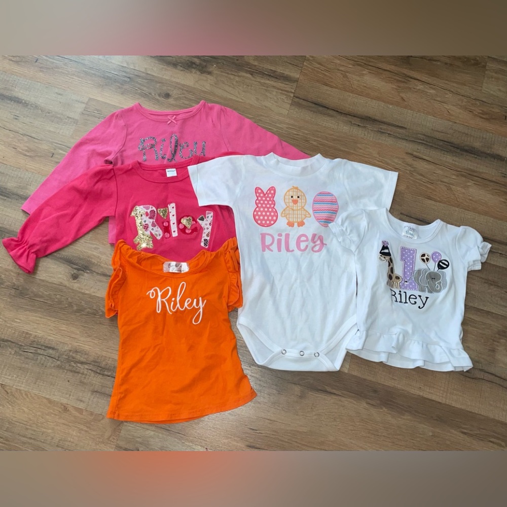 Lot of 5 “Riley” Tops 6-18 Months